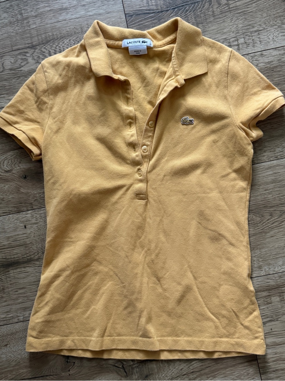 Lacoste Women's Mustard Short-Sleeve Polo